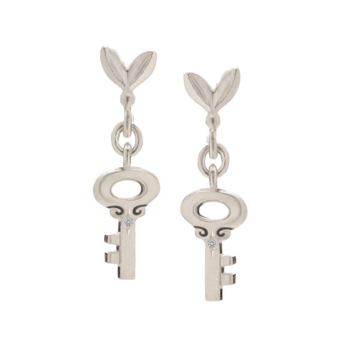 Skeleton Key Wood Earrings made from Eco-Friendly Wood